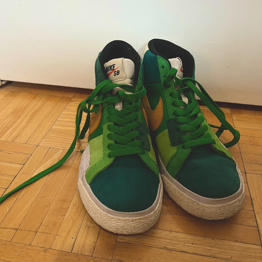 Green Nike Blazers